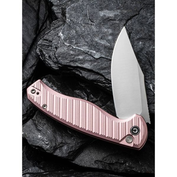 Ніж складаний туристичний Civivi Stormhowl, (8.4 см) Nitro-V / Aluminum рожевий 66272 фото