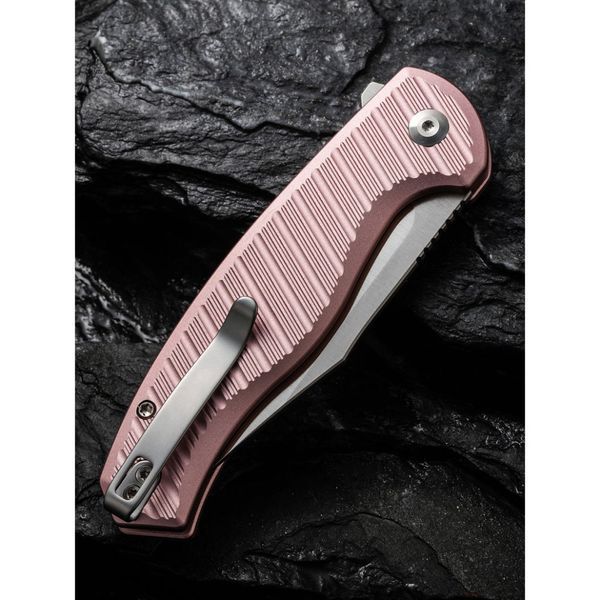 Ніж складаний туристичний Civivi Stormhowl, (8.4 см) Nitro-V / Aluminum рожевий 66272 фото