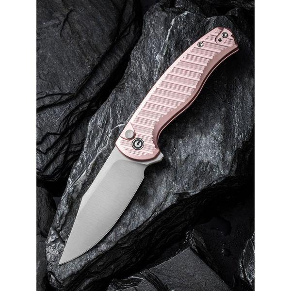 Ніж складаний туристичний Civivi Stormhowl, (8.4 см) Nitro-V / Aluminum рожевий 66272 фото