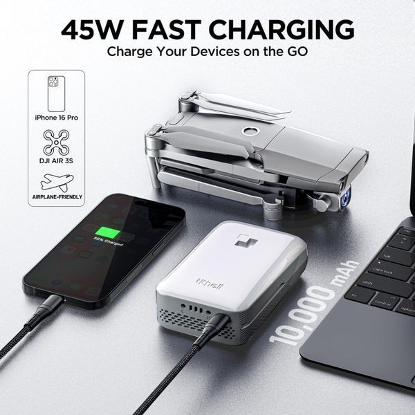 УМБ Litheli Power Bank SE 10000 mAh; 45 W; 2А; Fast Charge (U20BY10-0U000) 71259 фото