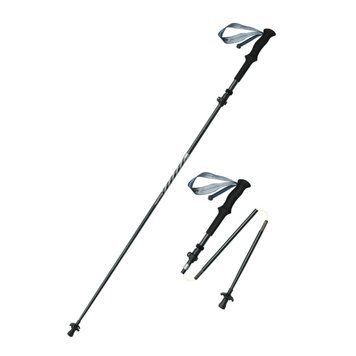 Трекінгова палиця Naturehike CNK2450DS013, 115-135 см, чорна 71420 фото