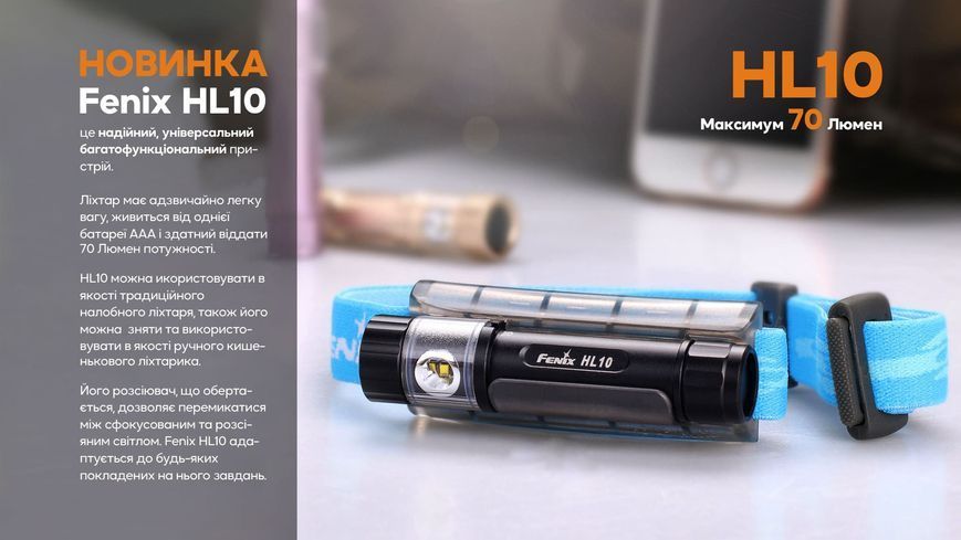 Ліхтар налобний Fenix HL10 gold 61347 фото