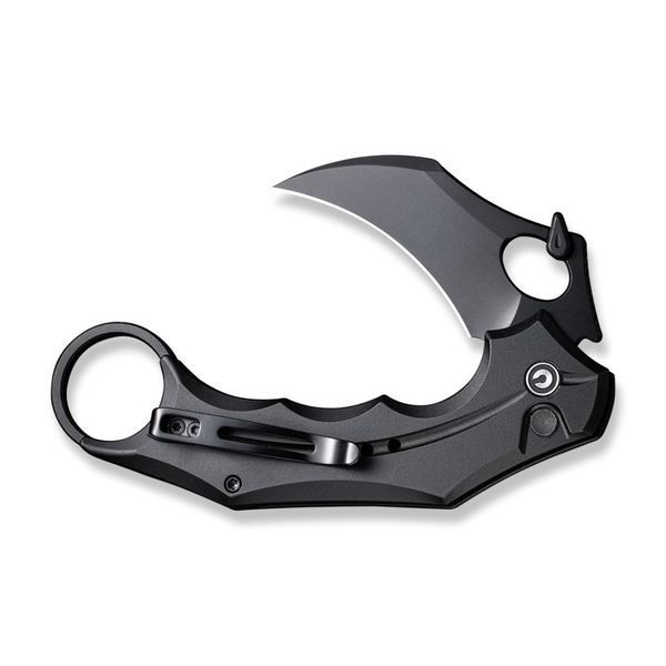 Ніж складаний кишеньковий Civivi Incisor II, (5.1 см) Nitro-V / Aluminum чорний 66232 фото