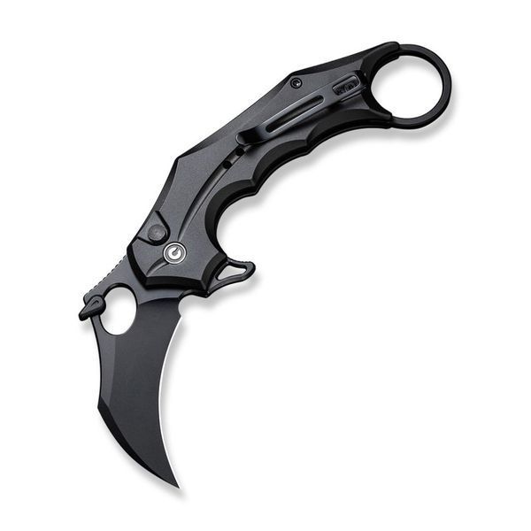 Ніж складаний кишеньковий Civivi Incisor II, (5.1 см) Nitro-V / Aluminum чорний 66232 фото