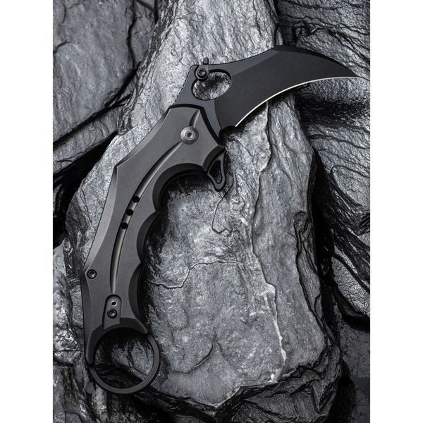 Ніж складаний кишеньковий Civivi Incisor II, (5.1 см) Nitro-V / Aluminum чорний 66232 фото