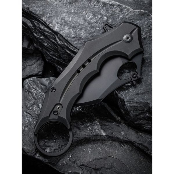 Ніж складаний кишеньковий Civivi Incisor II, (5.1 см) Nitro-V / Aluminum чорний 66232 фото