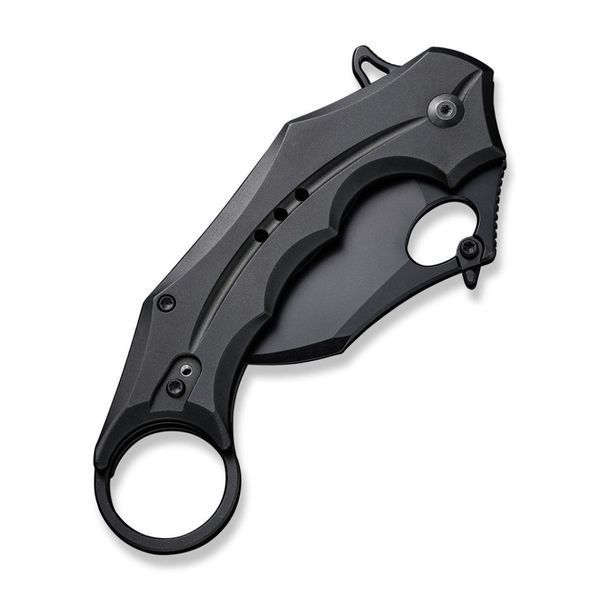 Ніж складаний кишеньковий Civivi Incisor II, (5.1 см) Nitro-V / Aluminum чорний 66232 фото