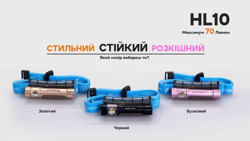 Ліхтар налобний Fenix HL10 purple 61348 фото