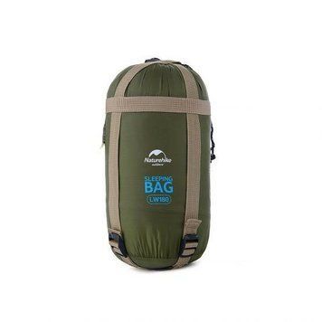 Спальник надлегкий Naturehike Ultra light LW 180 NH15S003-D, (20&deg;C), p-p M, лівий, темно-зелений 58137 фото
