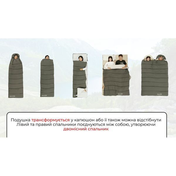 Спальний мішок Naturehike LD150 CNK2300SD016; темно-зелений 65190 фото