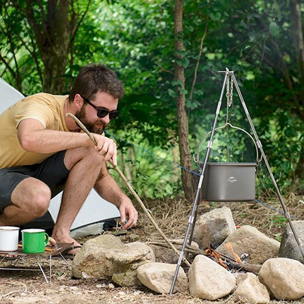 Тринога трьохсекційна для казана Naturehike Light Tripod NH17S00S-G; алюміній / сталь 57483 фото