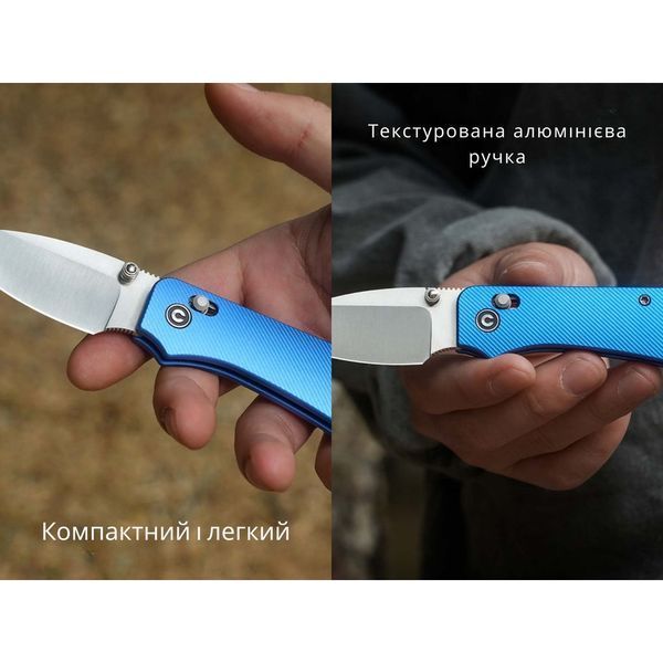 Ніж складаний кишеньковий Civivi Baby Banter 2, (5.9 см) Nitro-V / Aluminum синій 69264 фото