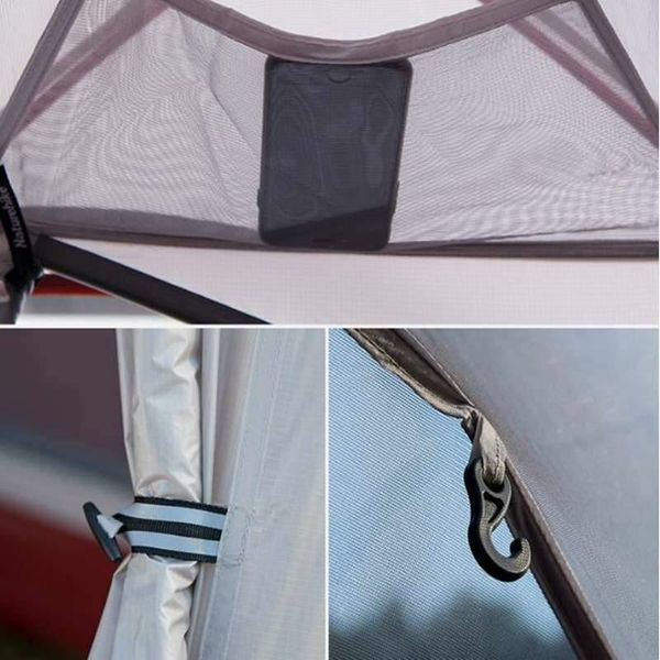 Намет надлегкий одномісний з футпринтом Naturehike Cloud Up 1 Updated NH18T010-T; 20D; сіро-червоний 57556 фото
