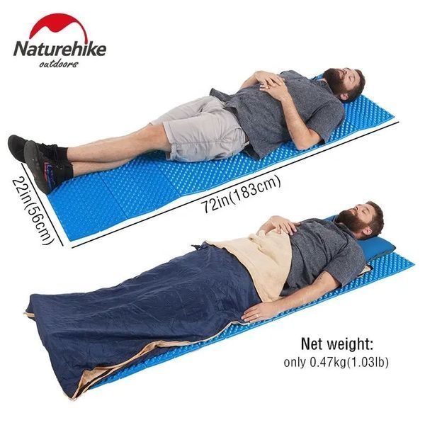 Килимок складний IXPE Naturehike NH19QD008; алюмінієва плівка; 185x56х1;8 см; оливковий зелений 59417 фото