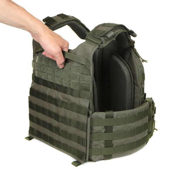 Плитоноска Falcon XL PRO Ranger green, для збільшених плит, з функцією швидкого скидання MOLLI PL-030 фото