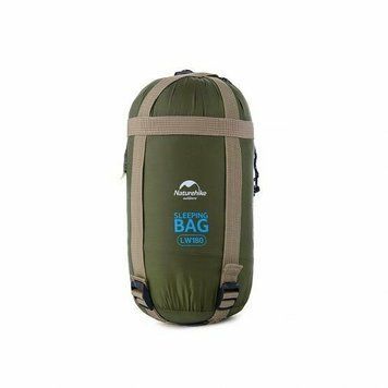 Спальник надлегкий Naturehike Ultra light LW 180 NH15S003-D, (20&deg;C), p-p M, правий, темно-зелений 58138 фото