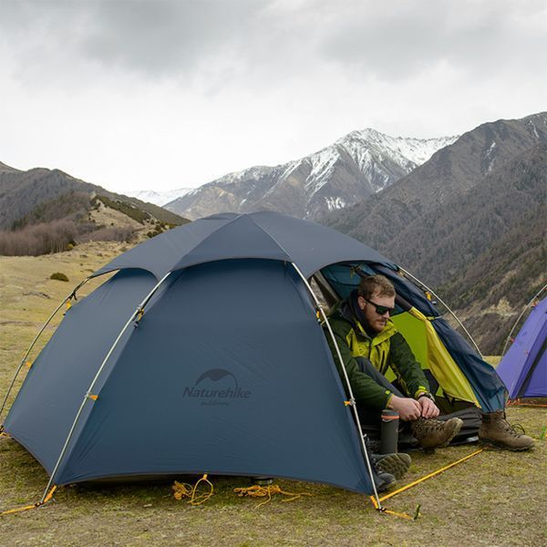 Намет двомісний зі сферичним куполом Naturehike Cloud Peak 2 NH19K240-Y; 15D; темно-синій 61657 фото