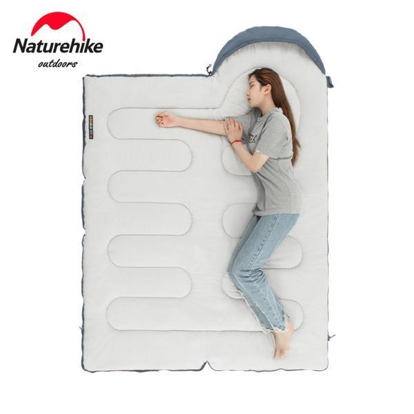 Спальник з капюшоном та закругленим дном Naturehike Y150 NH21MSD08 правий; темно-блакитний 69538 фото