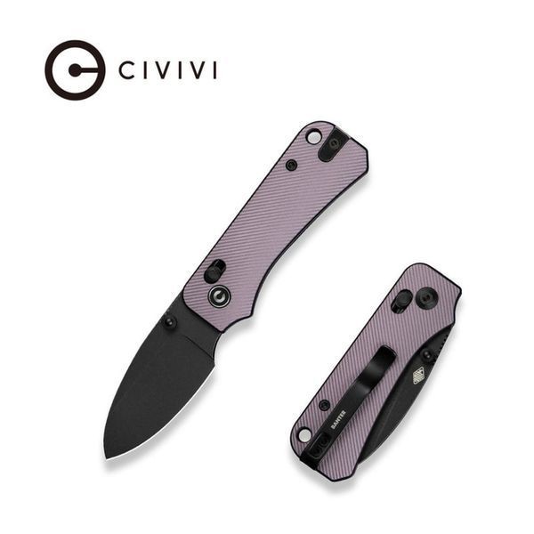 Ніж складаний кишеньковий Civivi Baby Banter 2, (5.9 см) Nitro-V / Aluminum фіолетовий 69265 фото
