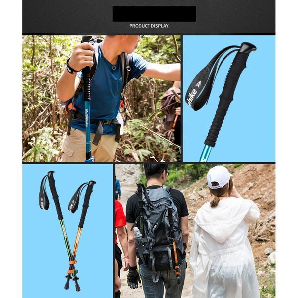Трекінгова палиця 3-сек. Naturehike Women 6061 AL NH17D001-Z; 57-120 см; алюміній; золотиста 71424 фото