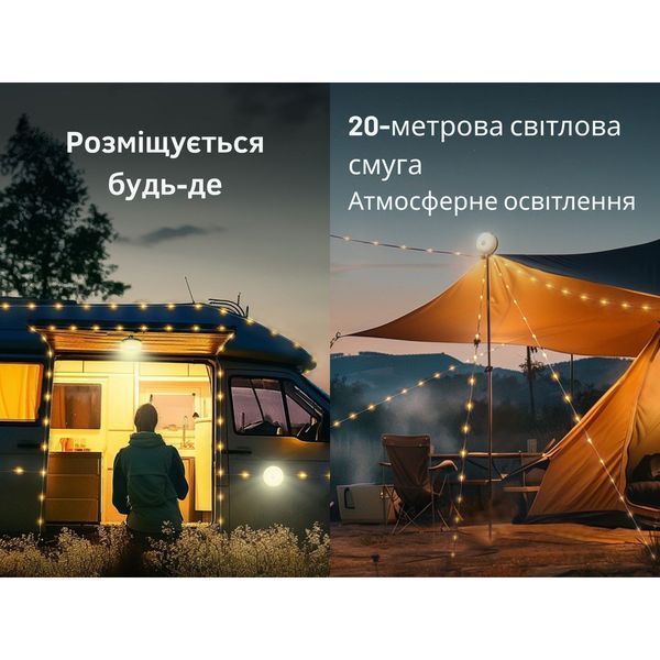 Кемпінговий ліхтар-гірлянда NexTool Milky Way - GW20, біла (20 метрів) 70364 фото
