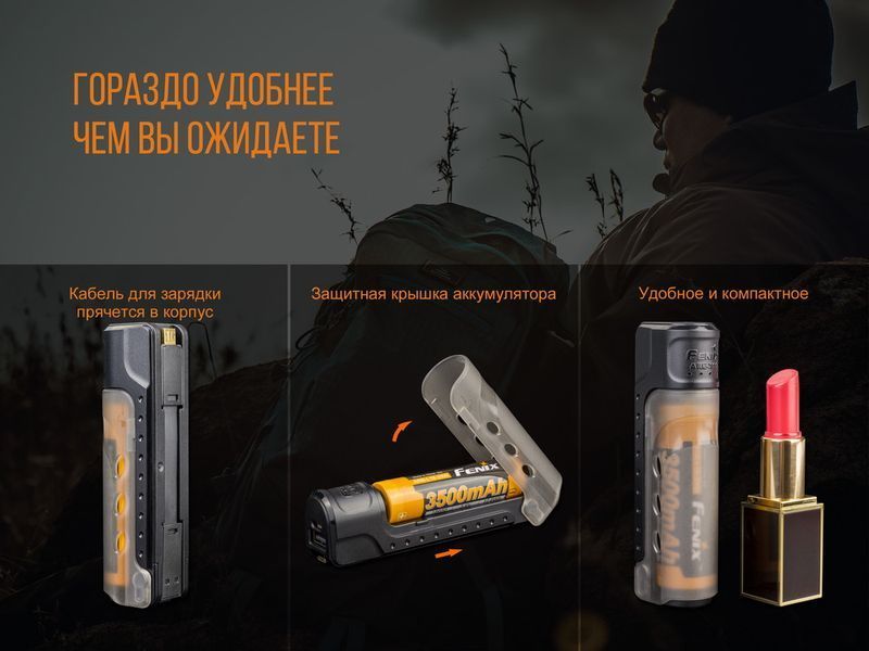 Зарядний пристрій Fenix ARE-X11set + акумулятором Fenix 3500 mAh 45118 фото