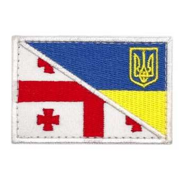Шеврон-патч Грузия и Украина флаг на липучке 11727 фото