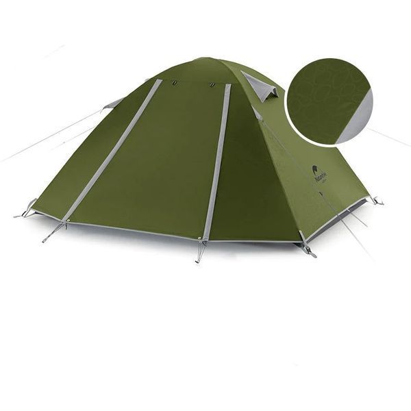 Намет тримісний Naturehike P-Series NH18Z033-P 210T/65D; темно-зелений 62468 фото
