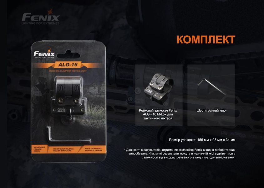 Кріплення на зброю для ліхтарів Fenix ALG-16 62716 фото