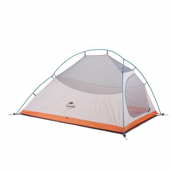 Намет надлегкий тримісний з футпринтом Naturehike Cloud Up 3 Updated NH18T030-T, 210T, помаранчевий 57562 фото