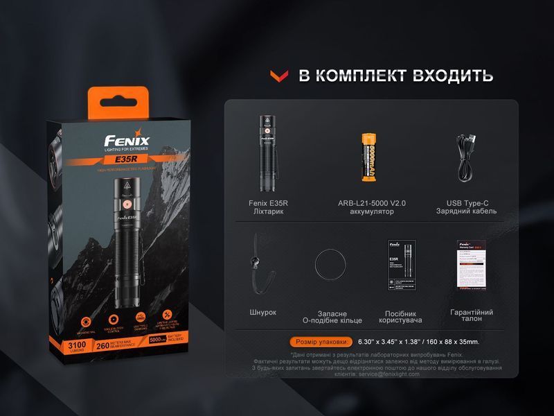 Ліхтар ручний Fenix E35R 62723 фото