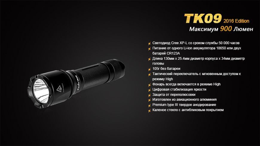 Ліхтар ручний Fenix TK09 2016 44301 фото