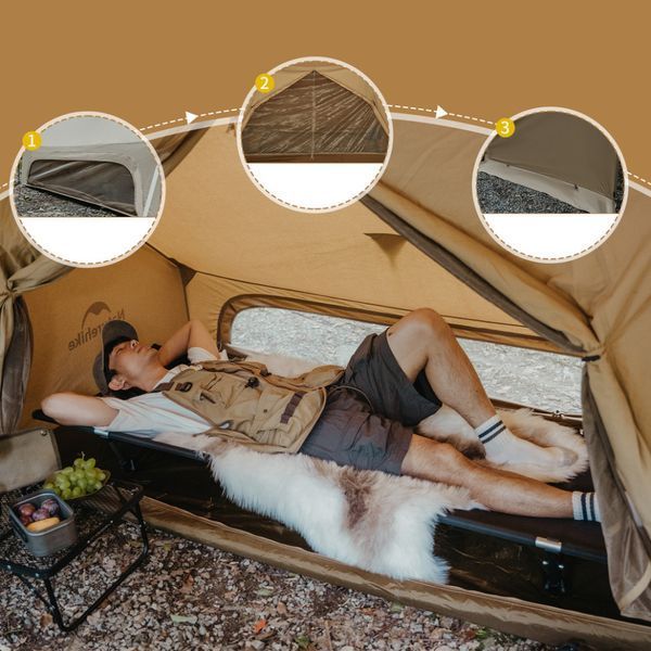 Намет одномісний із тентом Naturehike CNK2450WS026; коричневий 71478 фото