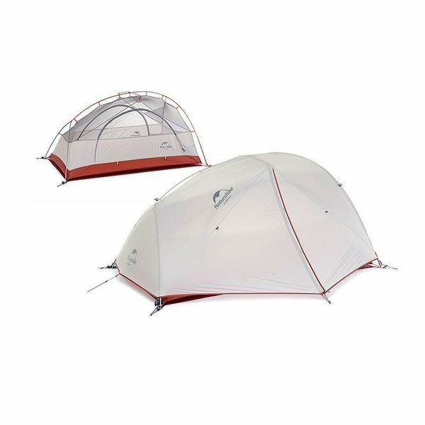 Намет надлегкий двомісний з футпринтом Naturehike Star-River 2 Updated NH17T012-T; 20D; сіро-червоний 57563 фото