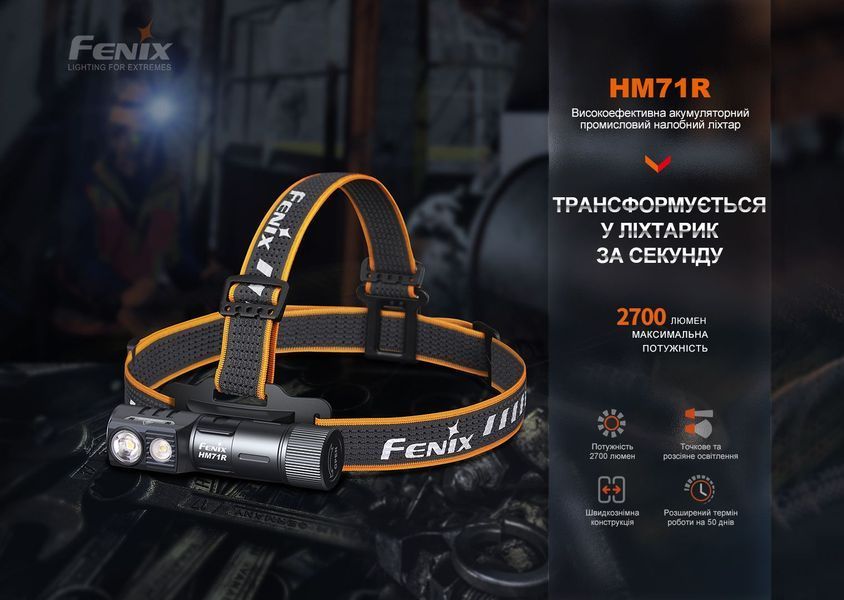 Ліхтар налобний Fenix HM71R 62724 фото