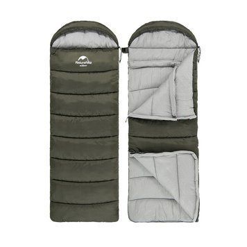 Спальник з капюшоном Naturehike U350 NH20MSD07, (1&deg;C), лівий, зелений 58143 фото