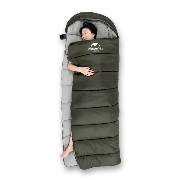 Спальник з капюшоном Naturehike U350 NH20MSD07, (1&deg;C), лівий, зелений 58143 фото