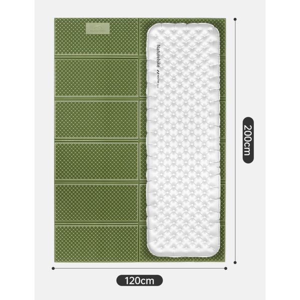 Килимок складаний подвійний IXPE Naturehike CNK2450WS044; алюмінієва плівка; 200x120х1;8 см; синій 70909 фото