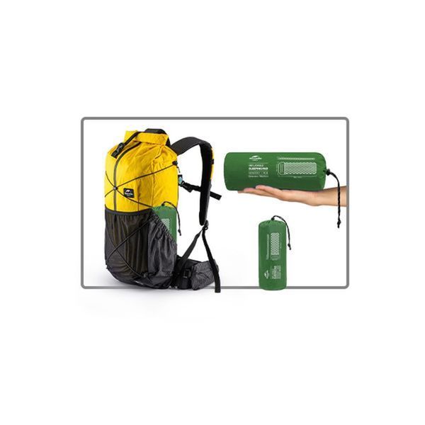 Килимок надувний із подушкою Naturehike FC-12 NH19Z003-P; 65 мм; зелений 65451 фото