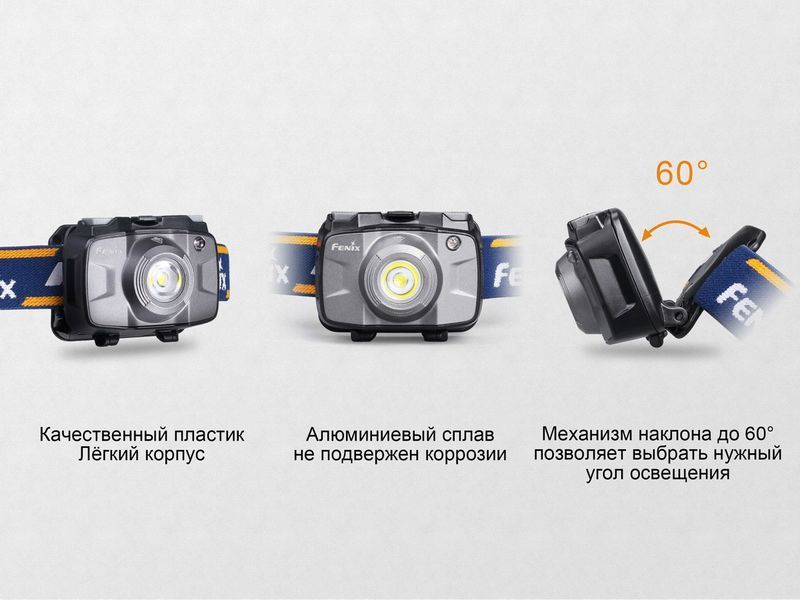 Ліхтар налобний Fenix HL30 2018 Cree XP-G3 сірий 45719 фото