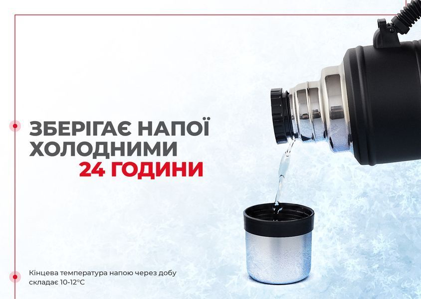 Термос з ручкою Naturehike Q-9H NH19SJ011; 304 сталь; 2.2 л; чорний 57623 фото