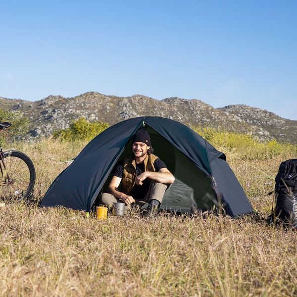 Намет надлегкий одномісний з футпринтом&nbsp;Naturehike Cycling&nbsp;1&nbsp;NH18A095-D; 210T; темний синій 65197 фото