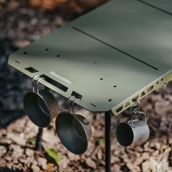 Складаний стіл Naturehike CNK2450JJ025, 80х40 см, алюміній, оливковий 70913 фото