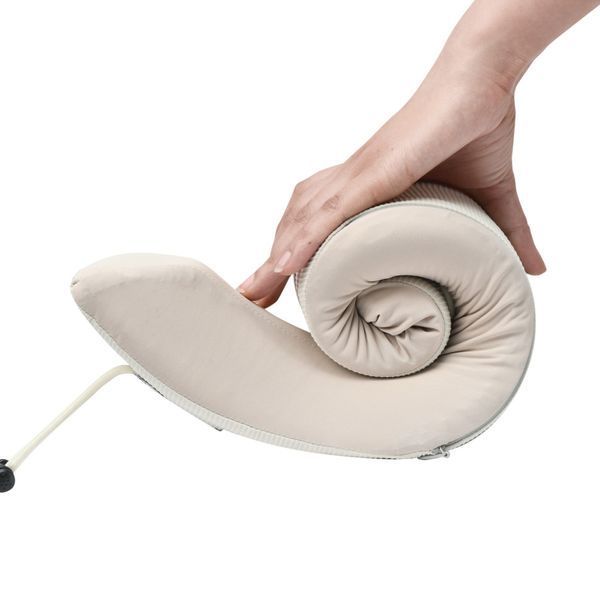 Подушка бавовняна для шиї, з пам'яттю Naturehike CNK2450WS019, сіра 70910 фото