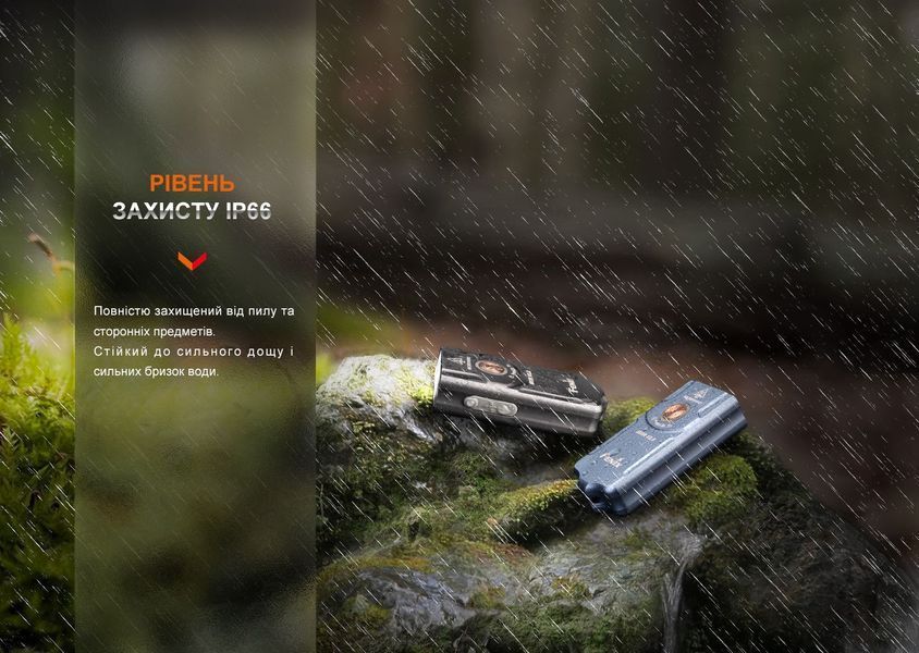 Ліхтар наключний Fenix E03R V2.0, синій 62726 фото