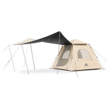 Намет тримісний Naturehike CNK2300ZP014 з навісом, бежевий 65212 фото