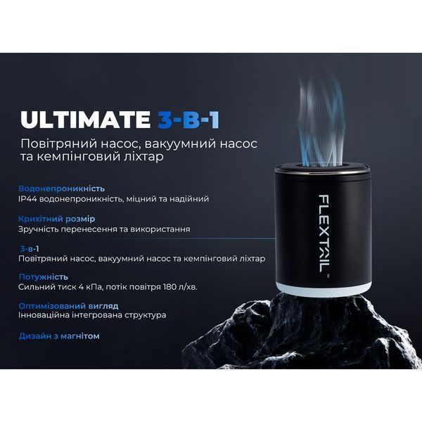 Насос-ліхтар кемпінговий Flextail Tiny Pump 2X; помаранчевий 69236 фото