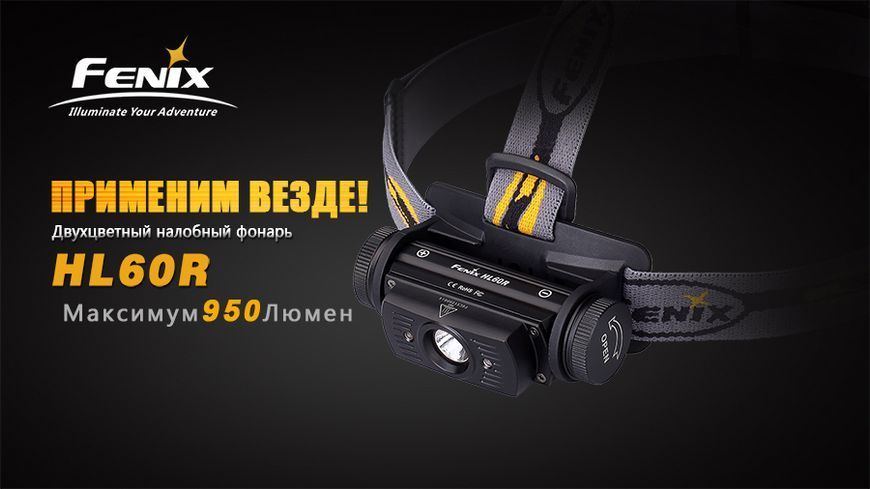 Ліхтар налобний Fenix HL60R Cree XM-L2 U2 Neutral White LED 45809 фото