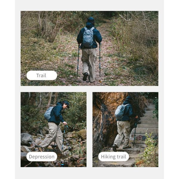 Трекінгова палиця Naturehike CNK2550DS012, 61-125 см, синя 71430 фото