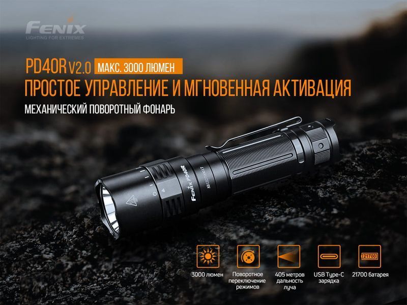 Ліхтар ручний Fenix PD40R V2.0 50620 фото